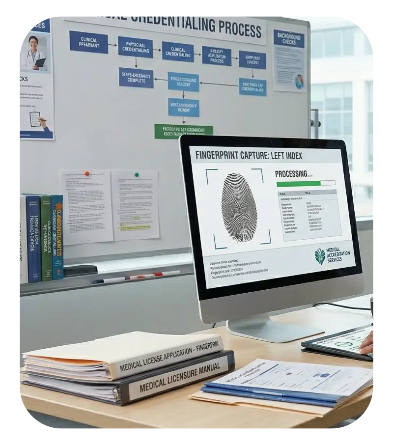 Physician fingerprinting process